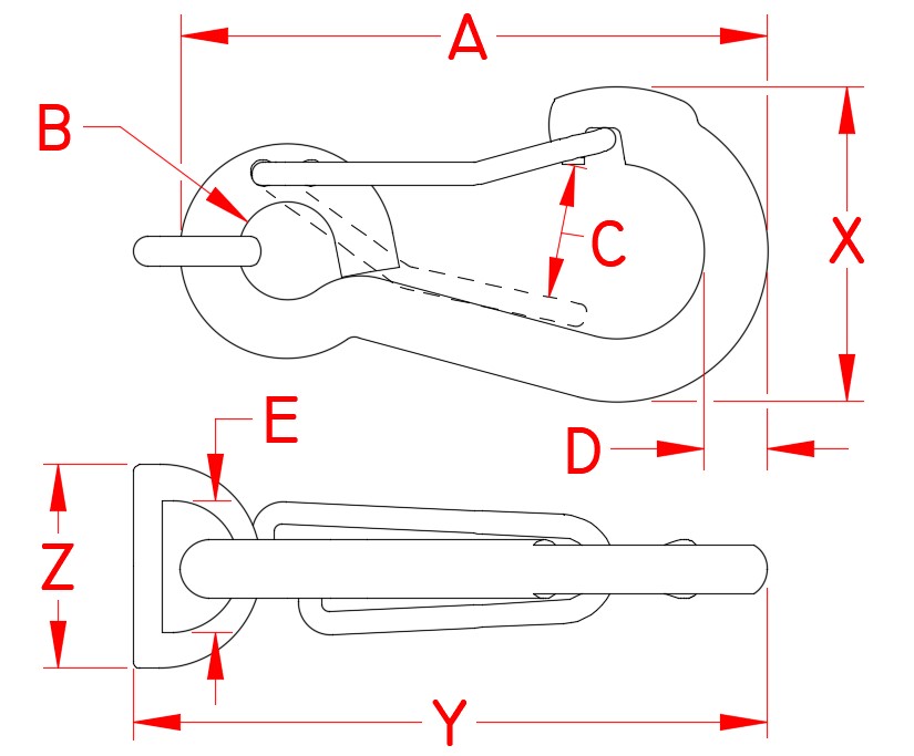 Stainless Steel Harness Clip with 